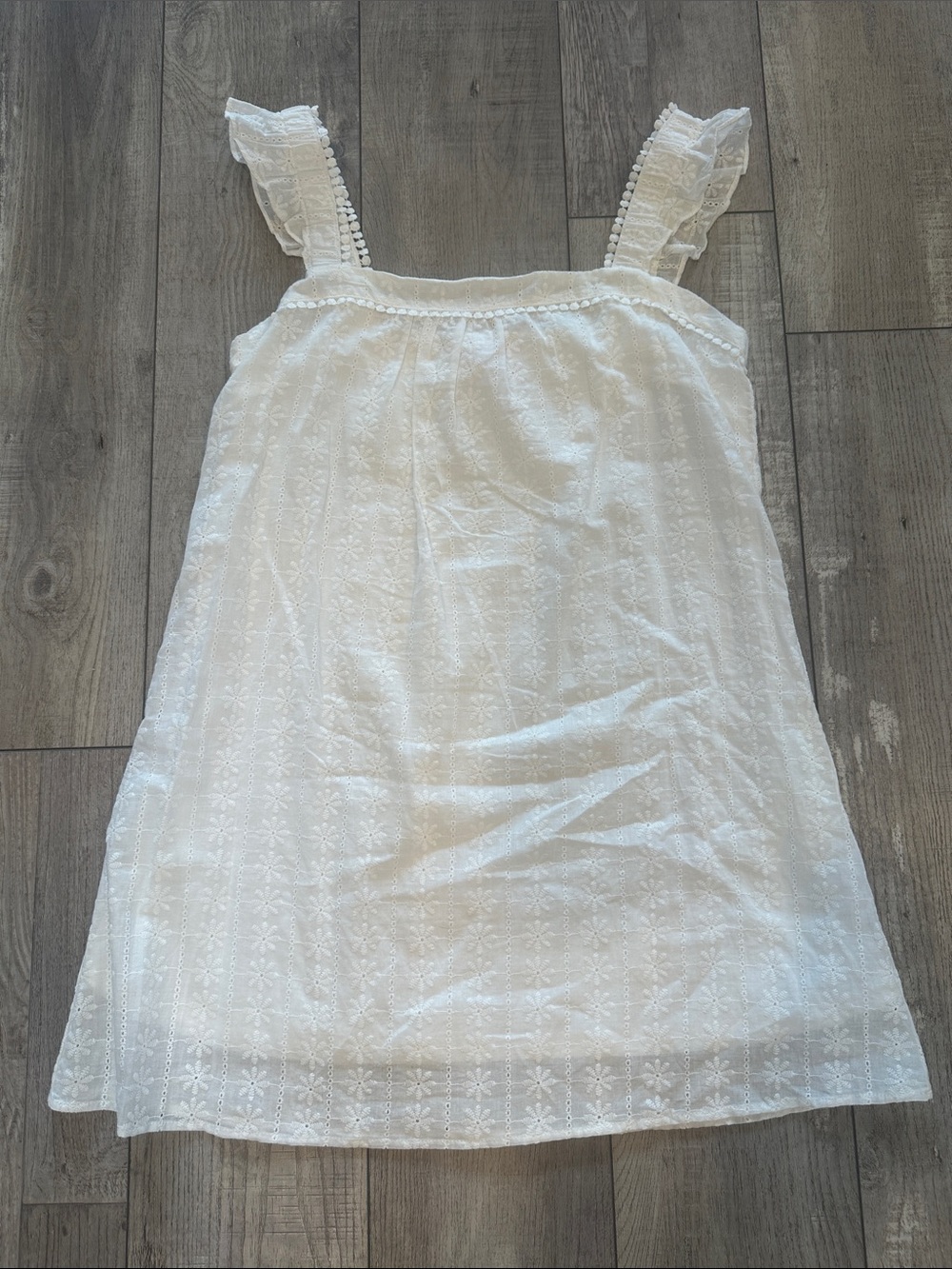 Pink Lily White Eyelet Mini Dress